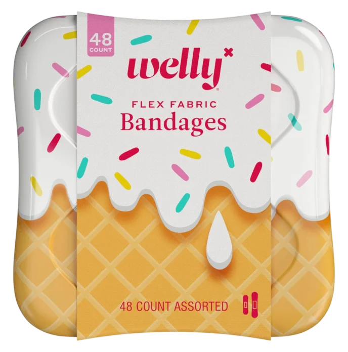 Набор тканевых пластырей Welly Bandages "Ice Cream Patterns" - 48 штук