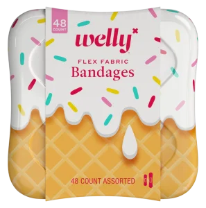 Welly Bandages "Ice Cream Patterns" - 48 dona mato plastirlari to'plami
