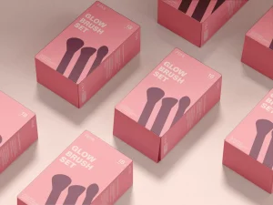 Femi Cosmetics - Baby Pink qulay aylanuvchi ushlagichli makiyaj cho'tkalari to'plami