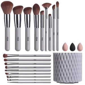Набор кистей для макияжа с удобным вращающимся держателем Femi Cosmetics - Moon Dust