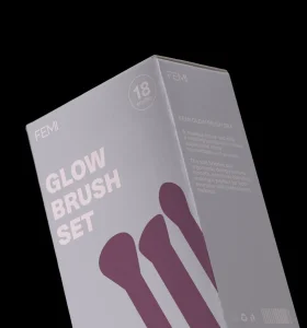 Femi Cosmetics - Moon Dust qulay aylanuvchi ushlagichli makiyaj cho'tkalari to'plami
