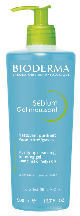 Гель-мусс для умывания жирной и проблемной кожи Bioderma Sebium Gel Moussant - 500ml