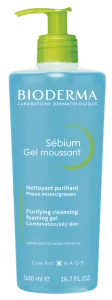 Bioderma Sebium Gel Moussant - 500ml yog'li va muammoli terini yuvish uchun gel-muss