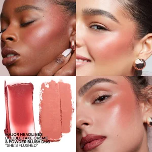 Дуэт кремовых и пудровых румян PATRICK TA Major Headlines Double-Take Crème & Powder Blush Duo - She's Flushed