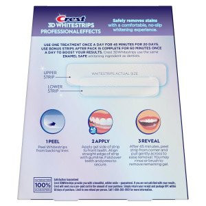 Crest 3D Whitestrips Professional Effects - 22 paket oqartiruvchi tasmalar to'plami