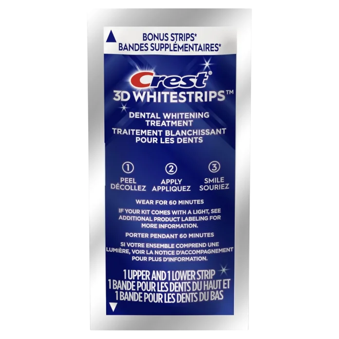 Полоски для отбеливания Crest 3D Whitestrips Age Renewal - 1 пакетик (2 полоски)