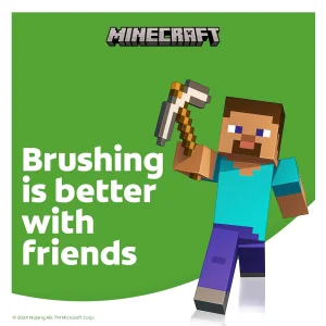 Детская электрическая зубная щётка Colgate Kids - Minecraft