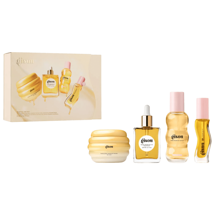 Подарочный набор Gisou  Glow All The Way Hair and Lip Gift Set