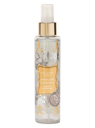 Парфюмированный шиммер-мист для тела с сиянием Bath & Body Works Snowflakes & Cashmere Diamond Shimmer Mist - 145 мл