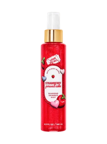 Парфюмированный шиммер-мист для тела с сиянием Bath & Body Works Strawberry Pound Cake Diamond Shimmer Mist - 145 мл