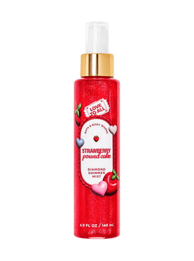 Парфюмированный шиммер-мист для тела с сиянием Bath & Body Works Strawberry Pound Cake Diamond Shimmer Mist - 145 мл
