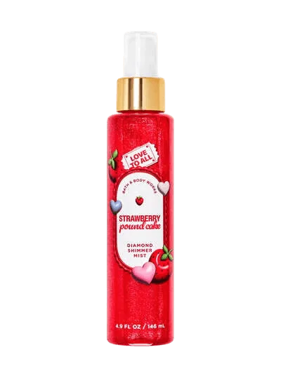 Парфюмированный шиммер-мист для тела с сиянием Bath & Body Works Strawberry Pound Cake Diamond Shimmer Mist - 145 мл