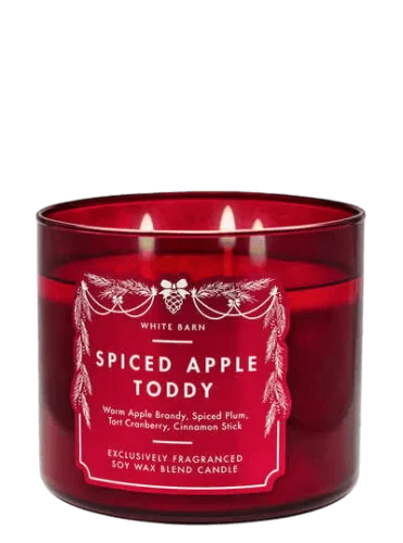 Ароматическая свеча с 3 фитилями Bath & Body Works White Barn Spiced Apple Toddy 3-Wick Candle - 411 г