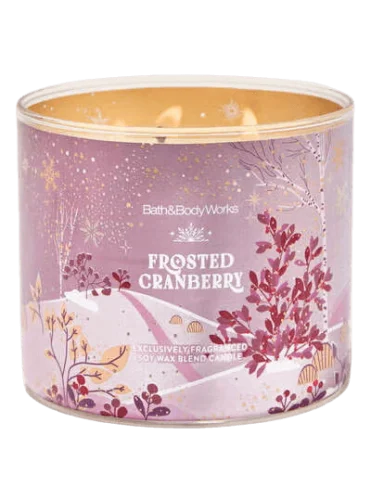 Ароматическая свеча с 3 фитилями Bath & Body Works Frosted Cranberry 3-Wick Candle - 411 г