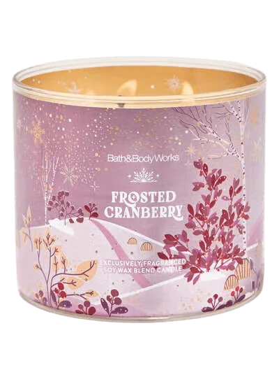 Ароматическая свеча с 3 фитилями Bath & Body Works Frosted Cranberry 3-Wick Candle - 411 г