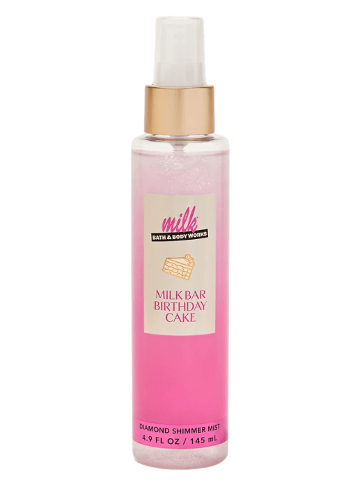 Парфюмированный шиммер-мист для тела с сиянием Bath & Body Works Milk Bar Birthday Cake Diamond Shimmer Mist - 145 мл