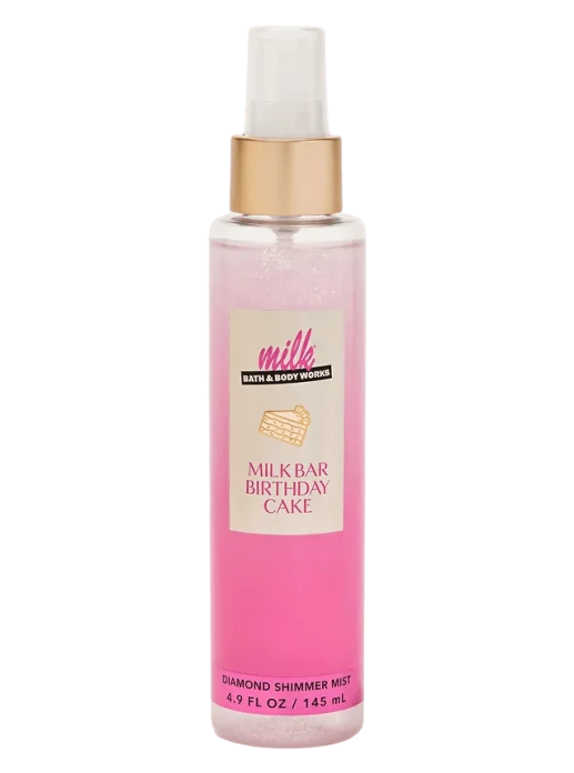 Bath & Body Works Milk Bar Birthday Cake Diamond Shimmer Mist - 145 ml yaltiroq tana shimer-misti