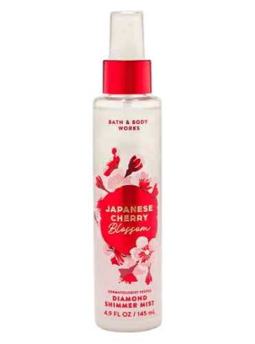 Парфюмированный шиммер-мист для тела с сиянием Bath & Body Works Japanese Cherry Blossom Diamond Shimmer Mist белый - 145 мл