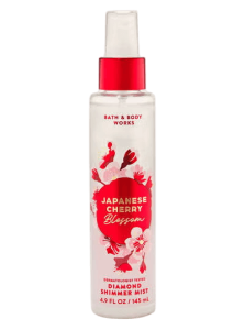 Парфюмированный шиммер-мист для тела с сиянием Bath & Body Works Japanese Cherry Blossom Diamond Shimmer Mist белый - 145 мл