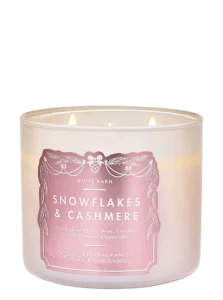 Bath & Body Works White Barn Snowflakes & Cashmere 3-Wick Candle - 411 g 3 pilikli aromatik sham