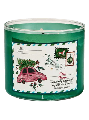 Ароматическая свеча с 3 фитилями Bath & Body Works Tree Farm 3-Wick Candle - 411 г