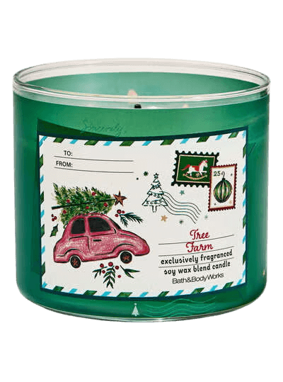 Ароматическая свеча с 3 фитилями Bath & Body Works Tree Farm 3-Wick Candle - 411 г