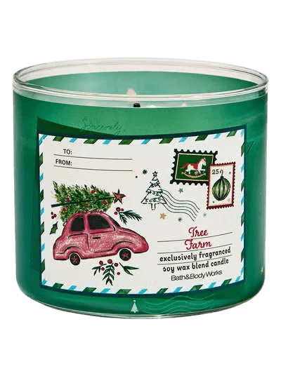 Bath & Body Works Tree Farm 3-Wick Candle - 411 г 3 pilikli aromatik sham