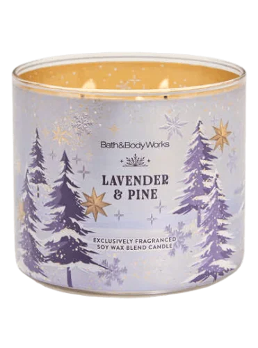 Ароматическая свеча с 3 фитилями Bath & Body Works Lavender & Pine 3-Wick Candle - 411 г