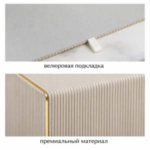 Премиальная салфетница из водонепроницаемой кожи - Pearly Ivory