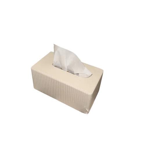 Премиальная салфетница из водонепроницаемой кожи - Creamy White
