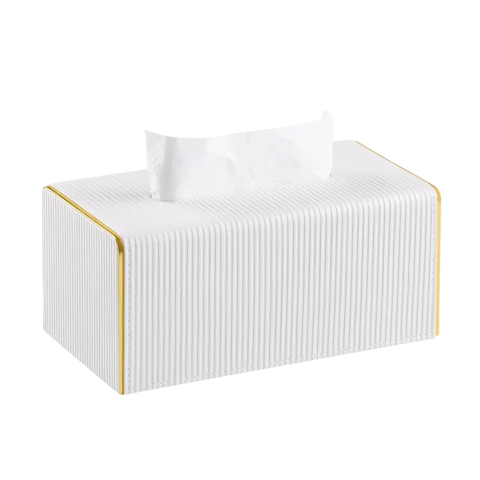 Премиальная салфетница из водонепроницаемой кожи - Pearly Ivory