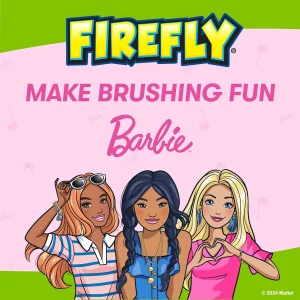 Детская электрическая зубная щётка с антибактериальным чехлом Firefly Clean N' Protect Barbie Electric Toothbrush