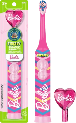Детская электрическая зубная щётка с антибактериальным чехлом Firefly Clean N' Protect Barbie Electric Toothbrush