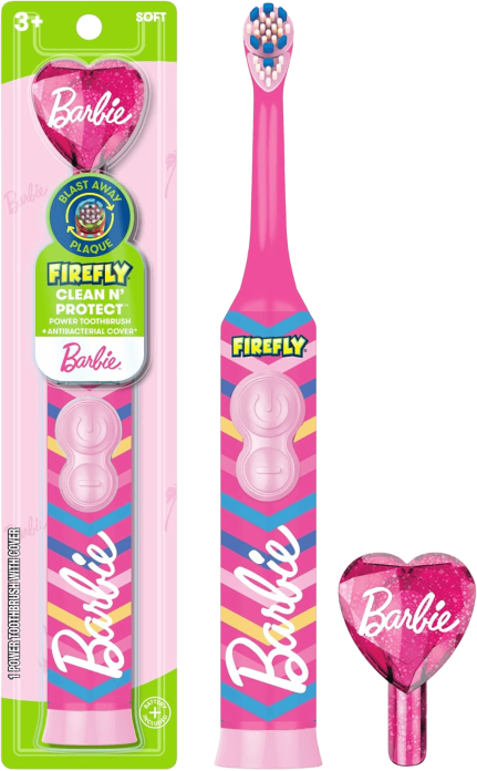 Детская электрическая зубная щётка с антибактериальным чехлом Firefly Clean N' Protect Barbie Electric Toothbrush