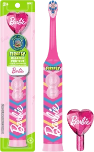 Детская электрическая зубная щётка с антибактериальным чехлом Firefly Clean N' Protect Barbie Electric Toothbrush