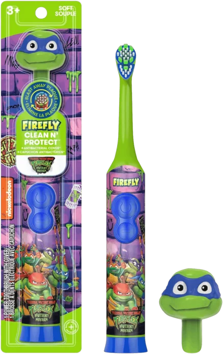 Детская электрическая зубная щётка с антибактериальным чехлом Firefly Clean N' Protect Teenage Mutant Ninja Turtles Electric Toothbrush