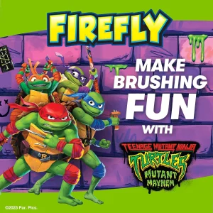 Детская электрическая зубная щётка с антибактериальным чехлом Firefly Clean N' Protect Teenage Mutant Ninja Turtles Electric Toothbrush
