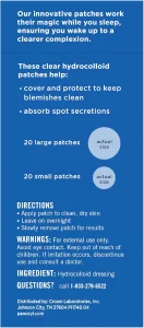 Ночные пластыри для лечения акне - PanOxyl PM Overnight Spot Patches - 40 шт