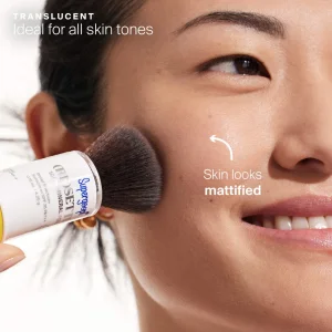 Supergoop! 100% Mineral (Re)setting Powder Face Sunscreen SPF 35 - Translucent mineral pudra - SPF cho'tkasi bilan