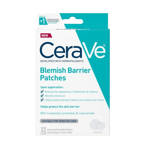 Невидимые пластыри от прыщей с церамидами и ниацинамидом - CeraVe - 22 шт