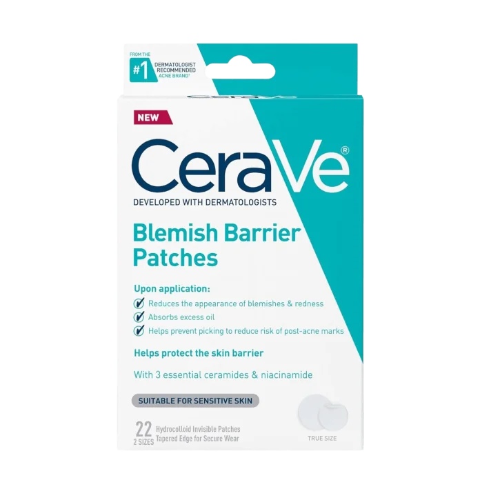 CeraVe - 22 dona teshiklardan ko'rinmas plastirlar (seramidlar va niatsinamid bilan)