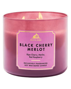 Ароматическая свеча с 3 фитилями Bath & Body Works White Barn Black Cherry Merlot 3-Wick Candle - 411 г
