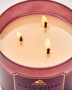 Ароматическая свеча с 3 фитилями Bath & Body Works White Barn Black Cherry Merlot 3-Wick Candle - 411 г