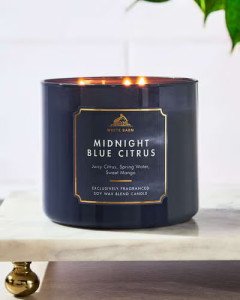 Ароматическая свеча с 3 фитилями Bath & Body Works White Barn Midnight Blue Citrus 3-Wick Candle - 411 г