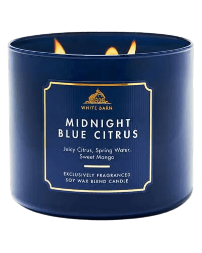 Ароматическая свеча с 3 фитилями Bath & Body Works White Barn Midnight Blue Citrus 3-Wick Candle - 411 г