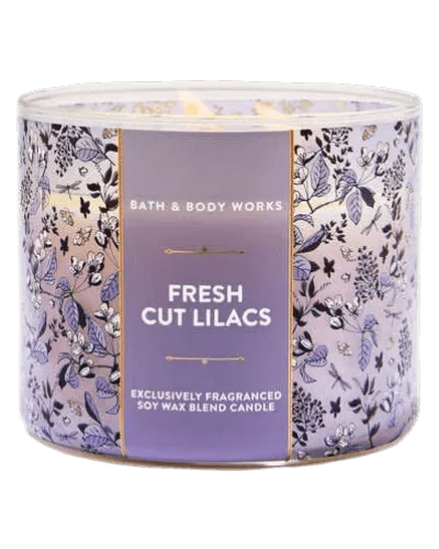 Ароматическая свеча с 3 фитилями Bath & Body Works Fresh Cut Lilacs 3-Wick Candle - 411 г