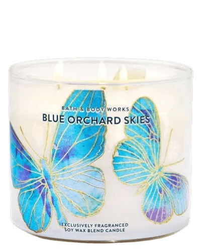 Ароматическая свеча с 3 фитилями Bath & Body Works Blue Orchard Skies 3-Wick Candle - 411 г