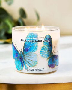 Ароматическая свеча с 3 фитилями Bath & Body Works Blue Orchard Skies 3-Wick Candle - 411 г