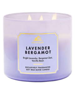 Ароматическая свеча с 3 фитилями Bath & Body Works White Barn Lavender Bergamot 3-Wick Candle - 411 г