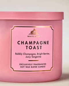 Ароматическая свеча с 3 фитилями Bath & Body Works White Barn Champagne Toast 3-Wick Candle - 411 г